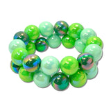 Iridescent Gumball Bead Stretch Bracelet Set – Green Multi · MBR5777GRMU_PK _DSC8632