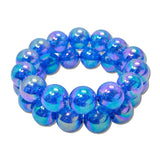 Crackled Acrylic Gumball Bead Stretch Bracelet Set – Blue · MBR5785BL_PK _DSC8633