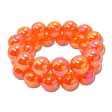 Crackled Acrylic Gumball Bead Stretch Bracelet Set – Orange · MBR5785OR_PK _DSC8635