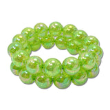 Crackled Acrylic Gumball Bead Stretch Bracelet Set – Green · MBR5785DGR_PK _DSC8637