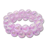 Crackled Acrylic Gumball Bead Stretch Bracelet Set – Lavender · MBR5785LAV_PK _DSC8638