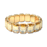 Emerald Cut Rhinestone Stretch Bracelet – Gold/Topaz · MBR5793GDLCT_PK _DSC8651