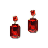 Rectangle Rhinestone Drop Earrings – Gold/Red · MER5639GDRE_PK _DSC8663
