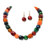 Chunky Resin Cube Round Bead Necklace – Gold/Dk.Multi · MNE8854MU-4_PK _DSC8668