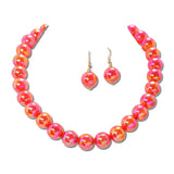 Crackle Acrylic Bead Necklace – Gold/Red · MNE8834RE_PK _DSC8685