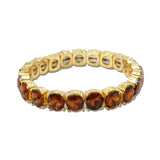 Round Stone Stretch Tennis Bracelet – Gold/Brown · CB2429ST_MUS _DSC8743