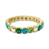 Round Stone Stretch Tennis Bracelet – Gold/Blue Multi · CB2429BMLT_MUS _DSC8745