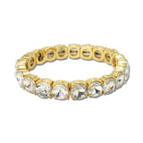 Round Stone Stretch Tennis Bracelet – Gold/Clear · CB2429GCRY_MUS _DSC8754