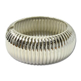 Ribbed Dome Hinged Bangle Bracelet – Silver · BG5581-SV_IM _DSC8857