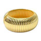 Ribbed Dome Hinged Bangle Bracelet – Gold · BG5581-GD_IM _DSC8858