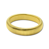 Ribbed Slight Stretch Bangle Bracelet – Gold · BS821-GD_IM _DSC8859