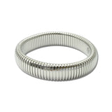 Ribbed Slight Stretch Bangle Bracelet – Silver · BS821-SV_IM _DSC8860
