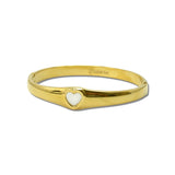 Mop Heart Stainless Steel Bangle Bracelet – Gold · BS764-GD_IM _DSC8863