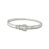 Stainless Steel CZ Buckle Bangle Bracelet – Silver · JH767-SV_IM _DSC8870