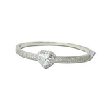 Heart CZ Pave Hinged Bangle Bracelet – Silver · JH762-SV_IM _DSC8873