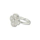 CZ Quatrefoil Statement Adjustable Ring – Silver/Clear · RX748-SV_IM _DSC8918