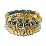 Modular Stackable Stretch Bracelet Set – Worn Multi · BR-2195GRH_JH _DSC9162
