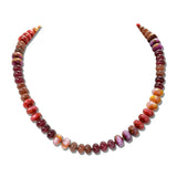 Resin Rondelle Beaded Collar Necklace – Gold/Burgundy · J3586GBUR_JH _DSC9166