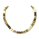 Resin Rondelle Beaded Collar Necklace – Gold/Brown Multi · J3586GBRNMLT_JH _DSC9167