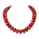 Chunky Resin Rondelle Bead Necklace – Gold/Red · J4142RD_JH _DSC9168