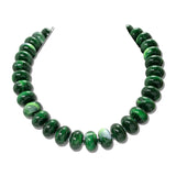 Chunky Resin Rondelle Bead Necklace – Gold/Green · J4142GN_JH _DSC9170