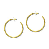24K Gold Tone Hammered Open Hoop Earrings – 24K Gold Tone · ER10474VG24K_TP _DSC9231