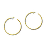 24K Gold Tone Hammered Open Hoop Earrings – 24K Gold Tone · ER10475VG24K_TP _DSC9232