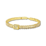Baguette Rhinestone Open Cuff Bracelet – Gold/Clear · B8750GD_JM _DSC9262