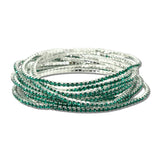 Rhinestone Stretch Tennis Bracelet Set – Silver/Teal · BR664STL_AJ _DSC9271