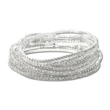 Rhinestone Stretch Tennis Bracelet Set – Silver/Clear · BR664SCL_AJ _DSC9272