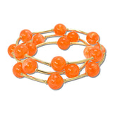 Marbled Resin Gold Tube Wrap Bracelet Set – Gold/Orange · BR5643OR_AJ _DSC9275