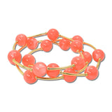 Marbled Resin Gold Tube Wrap Bracelet Set – Gold/Coral · BR5643CO_AJ _DSC9278