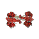 Rhinestone Elephant Head Hinged Bracelet – Silver/Red · BA1437SRED_MQ _DSC9364