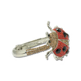 Rhinestone Ladybug Hinged Bracelet – Silver/Red · BA1438SRED_MQ _DSC9369