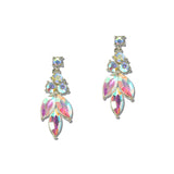 Marquise Cluster Rhinestone Drop Earrings – Silver/AB · ER2695SAB_MQ _DSC9378