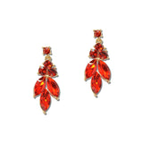 Marquise Cluster Rhinestone Drop Earrings – Gold/Red · ER2695RED_MQ _DSC9383