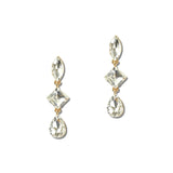 Faceted Rhinestone Tiered Drop Earrings – Gold/Clear · ER2696GCL_MQ _DSC9388