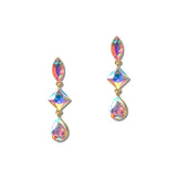 Faceted Rhinestone Tiered Drop Earrings – Gold/AB · ER2696GAB_MQ _DSC9394
