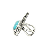 Western Oval Cuff Ring – Silver Burnished/Turquoise · SR0920SBTQ_SW _DSC9506