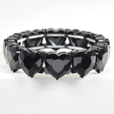 94999, HEART RHINESTONE STRETCH BRACELET