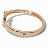 100139, HEART CRYSTAL RHINESTONE METAL BRACELET