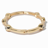 100141, ROUND RHINESTONE ACCENT METAL BRACELET