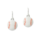 108578, GAME DAY BASEBALL DANGLE EARRING