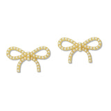 108611, PEARL BOW STUD EARRING