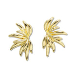 107968, HALF FLOWER METAL STUD EARRING