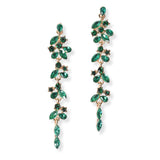 108551, MULTI SHAPE RHINESTONE EVENING DROP DANGLE EARRING