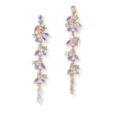 108550, MULTI SHAPE RHINESTONE EVENING DROP DANGLE EARRING