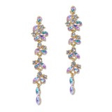 108550, MULTI SHAPE RHINESTONE EVENING DROP DANGLE EARRING
