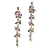 108551, MULTI SHAPE RHINESTONE EVENING DROP DANGLE EARRING