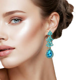 108505, TEARDROP ACCENT CRYSTAL RHINESTONE DANGLE EARRING